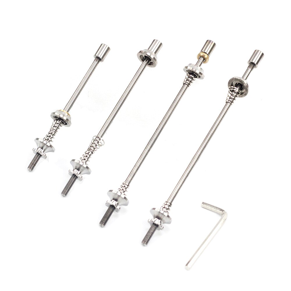 Titanium Skewers Ti Quick Release MTB Road Folding Bike Hex M4 74mm 100mm 130mm 135mm MTB Slow Release QR Skewer