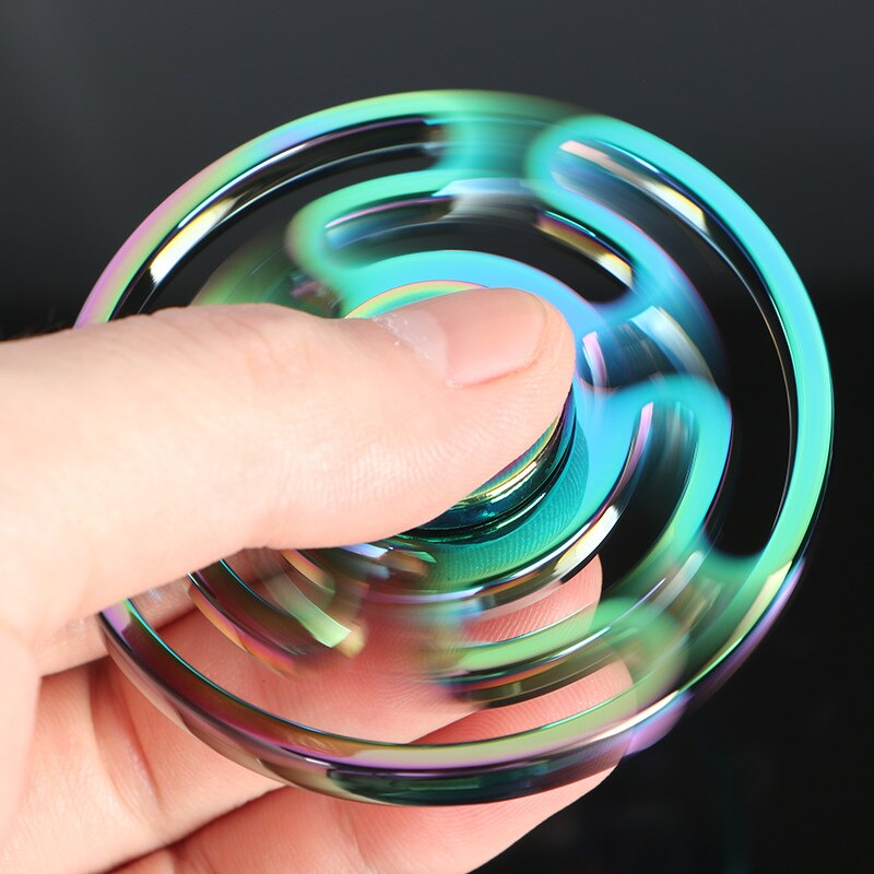 Colorful Maze Tri-spinner Fidget Spinner Steel Hand Spinner 606 steel Bearing Educational Toys Spinner Hand Anti Stress Toy