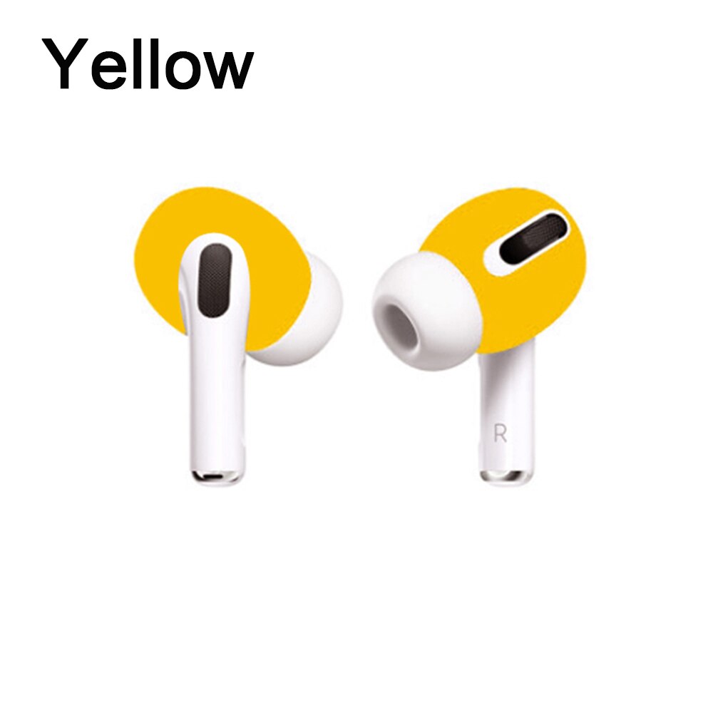 Silikonowe Etui na Słuchawki do Airpods Pro - Miękkie Ultra-cienkie Nakładki Antypoślizgowe: Żółty