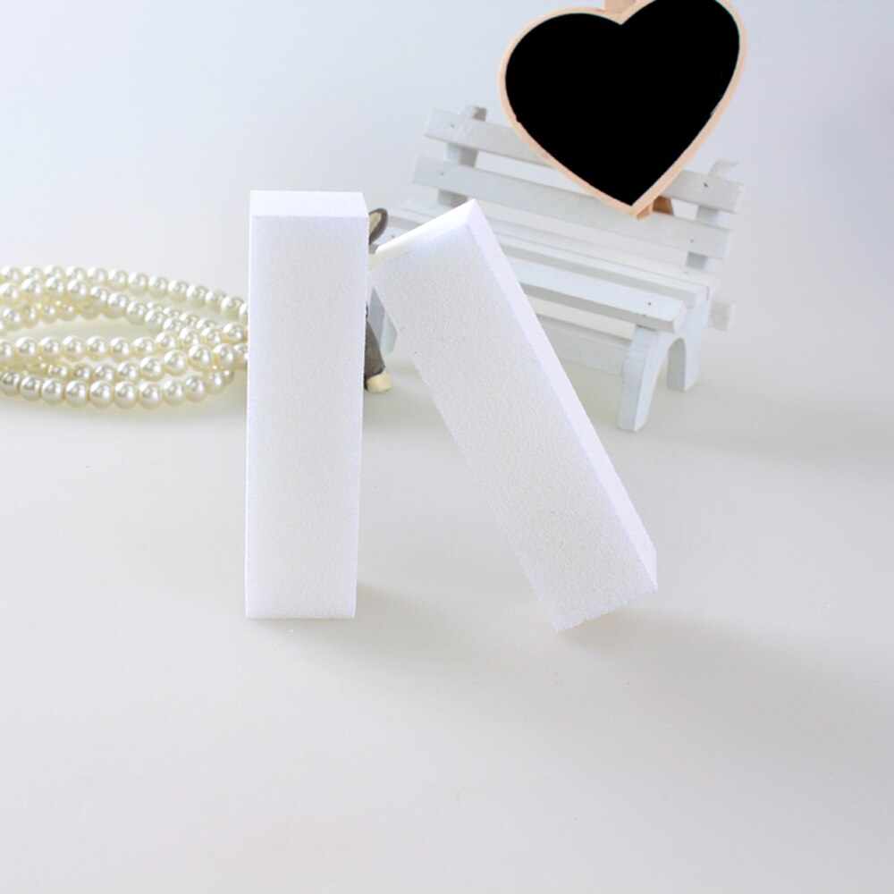 2 Stks/partij White Nail Buffer Lima Professionele Manicure Wasbare Nail File Buffer Spons Schuren Polijstmachine Blok Wegwerp Nailfile Gereedschap Acryl filer