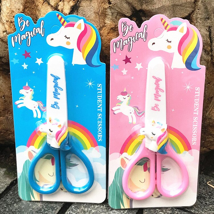 1Set DIY Cute Kawaii Plastic Scissors For Paper Cutter Scrapbooking Kids Office School Supplies Korean Stationery Supplies: Random Color