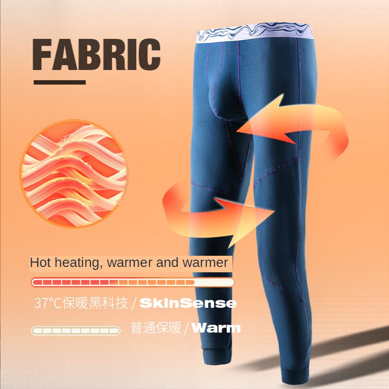 Ropa interior térmica para hombre, abrigo cálido de lana merina y algodón, Calzoncillos largos para Gay, Invierno