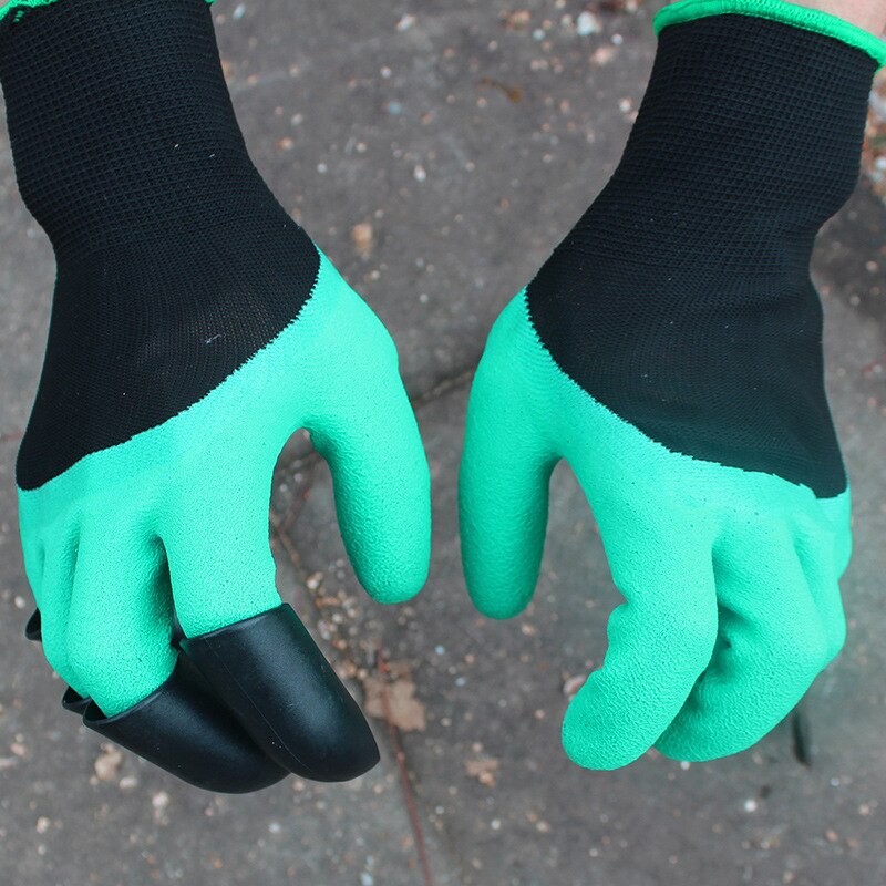 Rubber waterproof safety planting gloves Gardening digging planting tool gloves Garden home agricultural tools