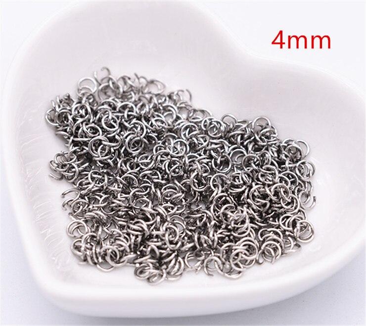 200pcs 3/4/5/6/7/8/10mm Stainless Steel Connection Ring Open Ring For Making Jewelry DIY Handmade Jewelry Accessories