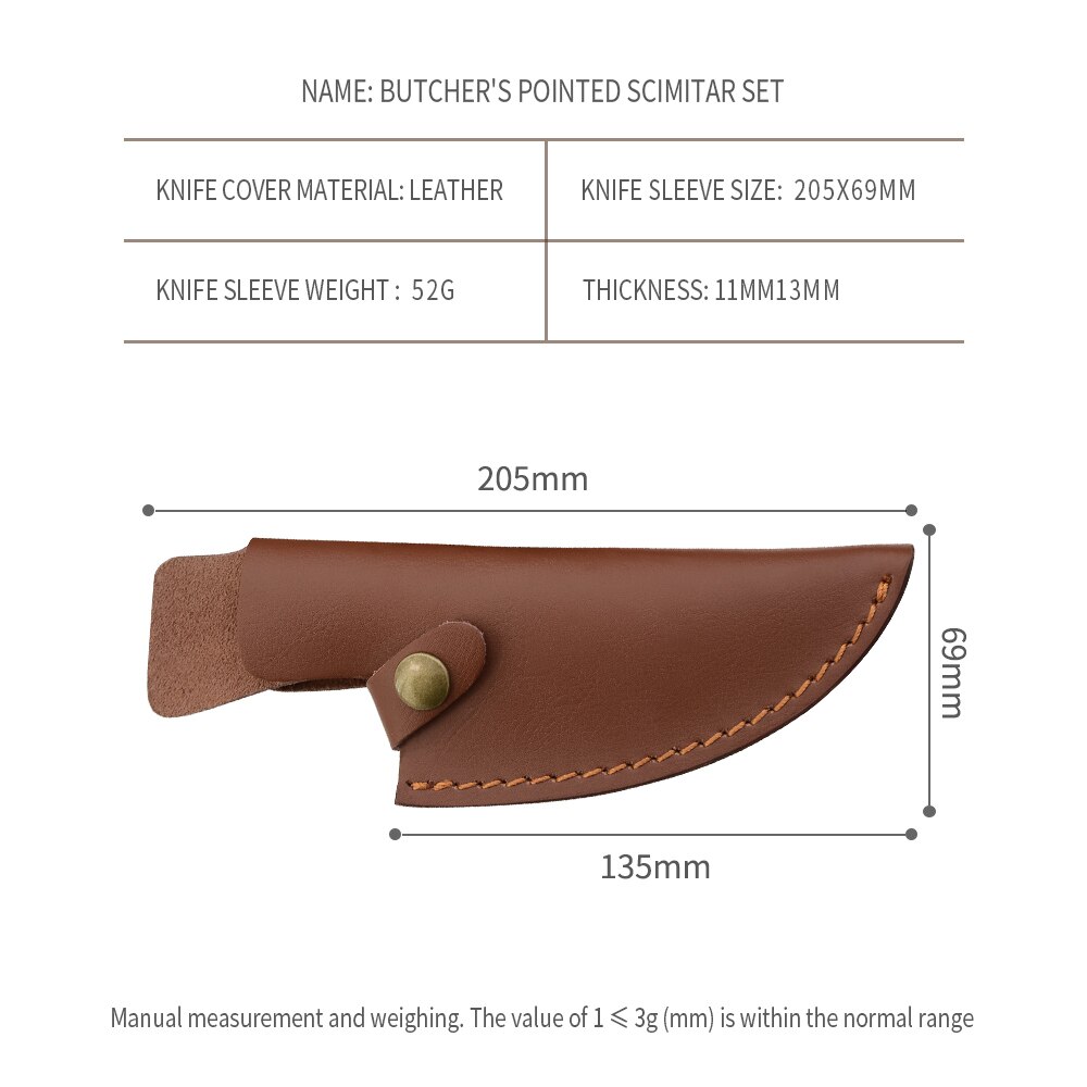 Leder Mantel für 5.5 &quot;6&quot; Zoll Boning Messer Serbisch voll Seetang schneiden Hackmesser Küchenmesser Mantel Abdeckung Messer schutzhülle: 5.5 Zoll Braun