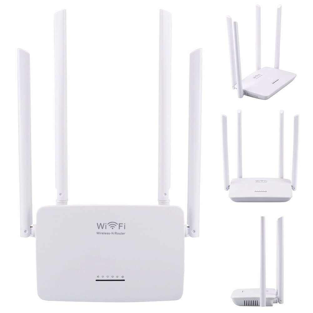 2,4G kabellos Router wifi 300Mbps 4 Antennen Drahtlose WiFi Starke Signal Heimgebrauch Router Booster