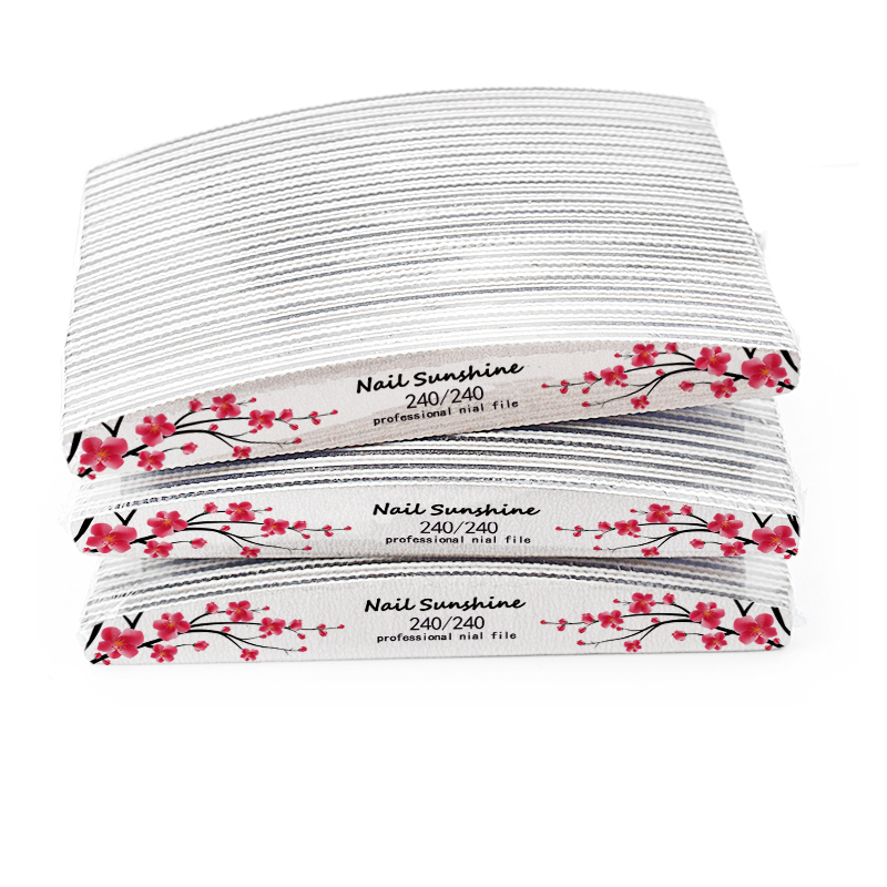 25/50Pcs Nail File Salon Nail Files Reusable Nail File Flower 80/100/150/180/240 Manicure Tools