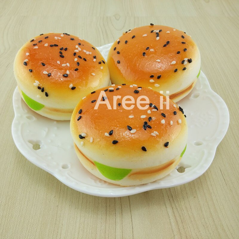 7CM Sesame Covered Squishy Hamburger Soft Bread Scented Food Simulation Toys