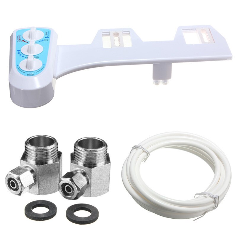 Cold/Heated Water Toilet Seat Bidet Sprayer Bidet Attachment Fresh Water Spray Non-electric Mechanical Shower Nozzle save paper: T8200 Two Nozzles