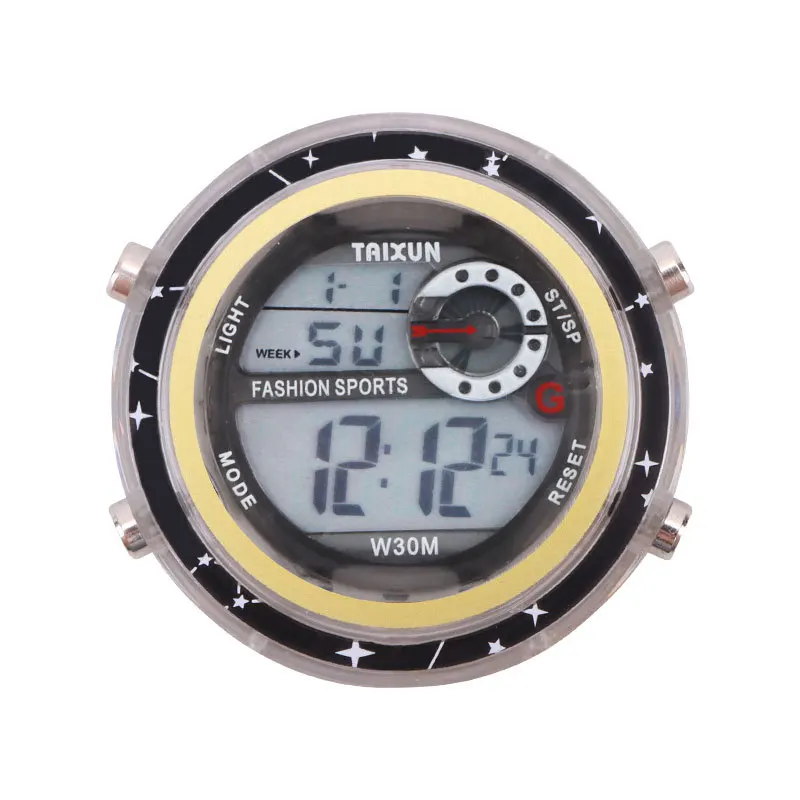 Universele Waterdichte Motorfiets Quartz Klok Lichtgevende Elektronische Klok Waterdichte Fiets Motorfiets Horloge Dashboard Auto Klok: Goud