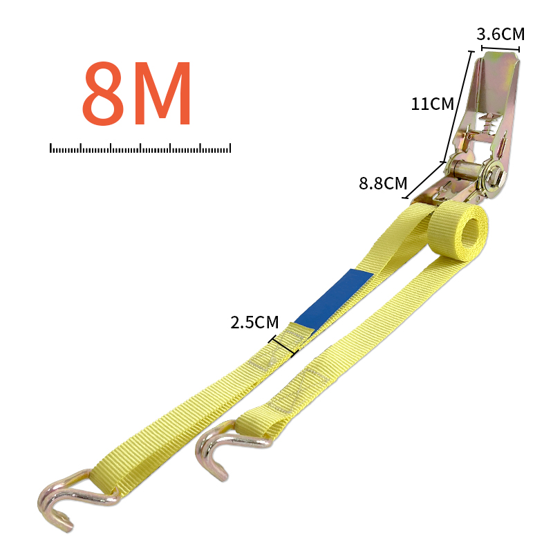 Sangles d'arrimage Sangle à cliquet Bouquets de chariot avec récipient tendeur de cargaison fixe tendeur de toit: green
