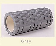 Yoga Foam Roller - Pilates Fitness Muscle Relaxation - Exercise Massage Tool: Gray