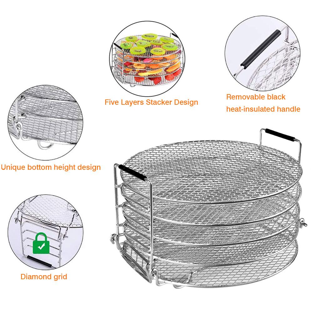 Dehydrator Rack 5-tier Stackable Stainless Steel F... – Vicedeal