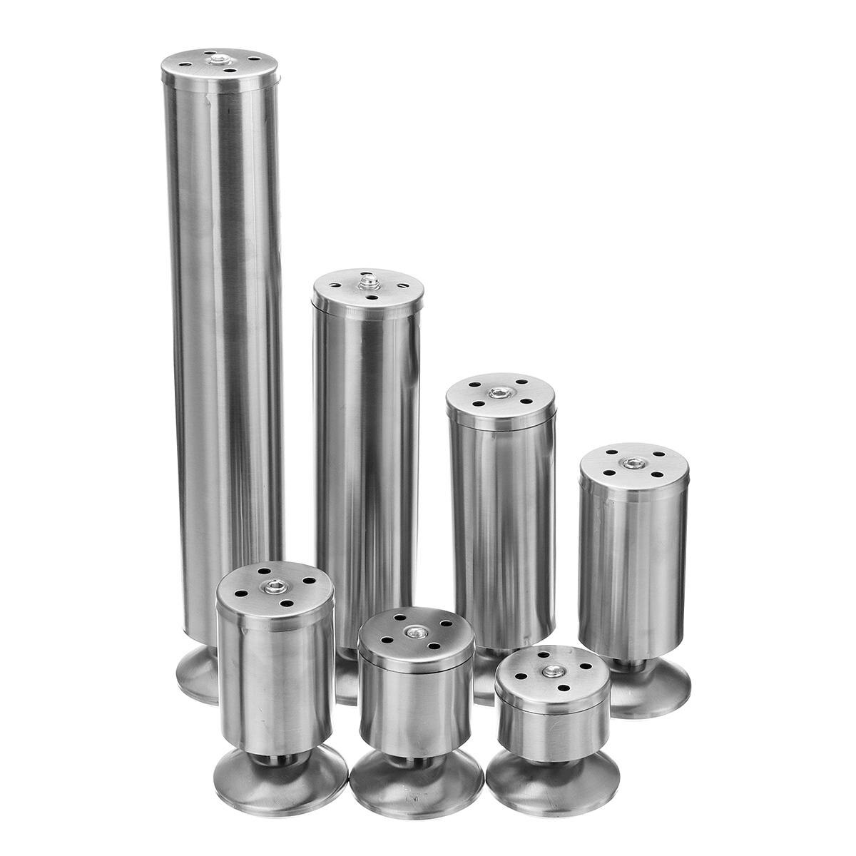 4Pcs Adjustable Stainless Steel Sofa Legs Replacement Furniture Feets Replacace Chair Table Desk Cabinet Leg 60-300cm