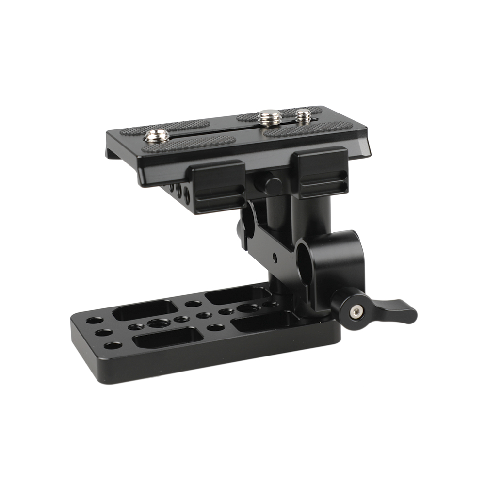 HDRIG Universal Base QR Plate Quick Release Mount Base QR Plate with 15mm Rod Clamp for Manfrotto Standard Accessory