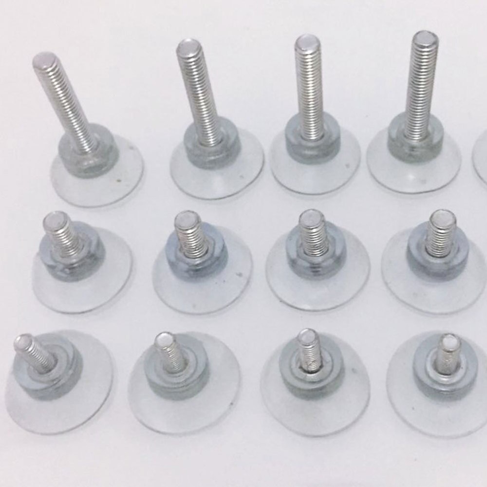 6Pcs 4Mm Meubels Bureau Glas Pvc Transparante Anti-Collision Zuignappen Sucker Hanger Pads Met Schroeven Voor glazen Tafel