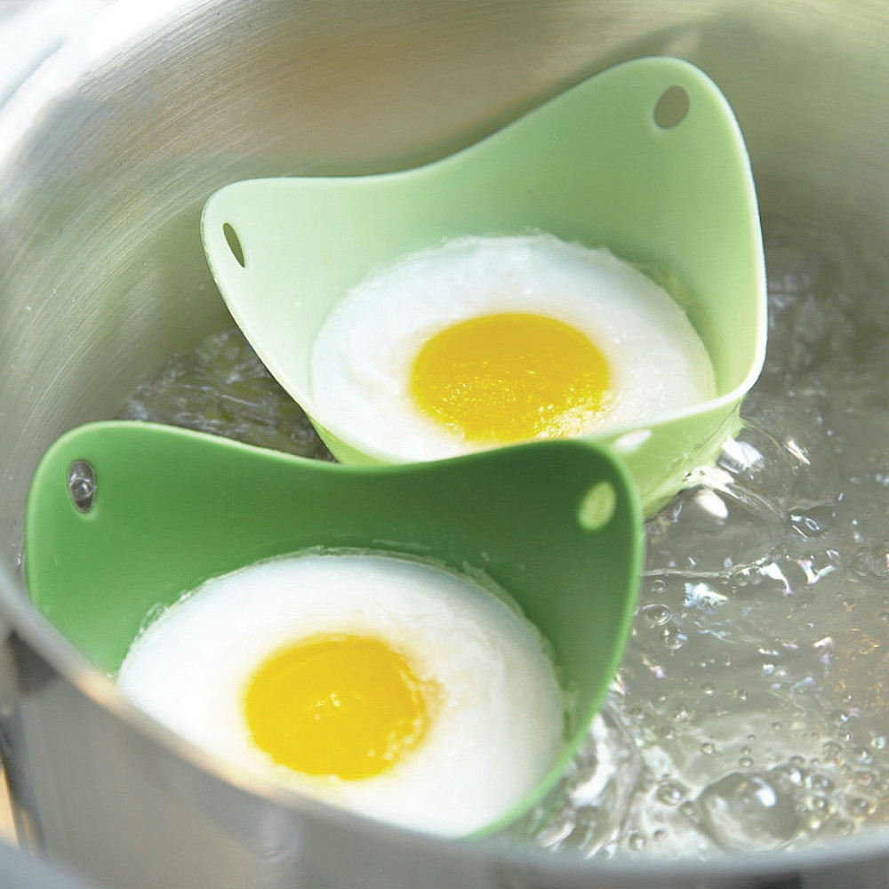 High Temperature Silicone Egg Boiler Warm Silica Gel Egg Cooker Egg Steamer Egg Holder Egg Random Color