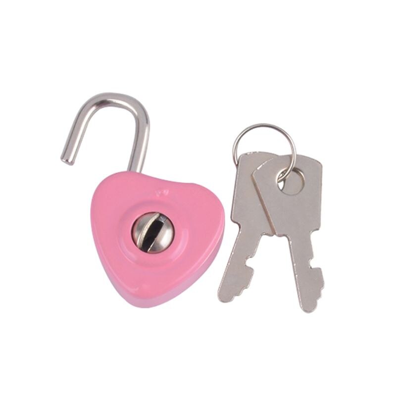 Metal Star Shape Padlock with Key Closure Security Lock for Diary Purse Handbag O30 19: B