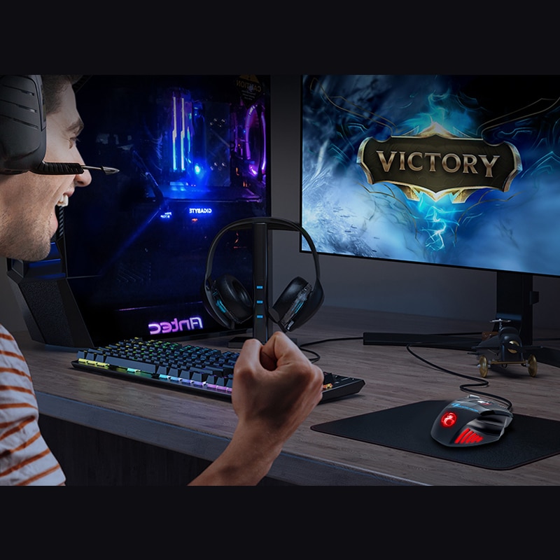 Computer Muis Gamer Bedrade Gaming Muis Rgb Stille Muis 5500 Dpi Ergonomische Muis Met Led Backlight 7 Knop Voor Pc laptop
