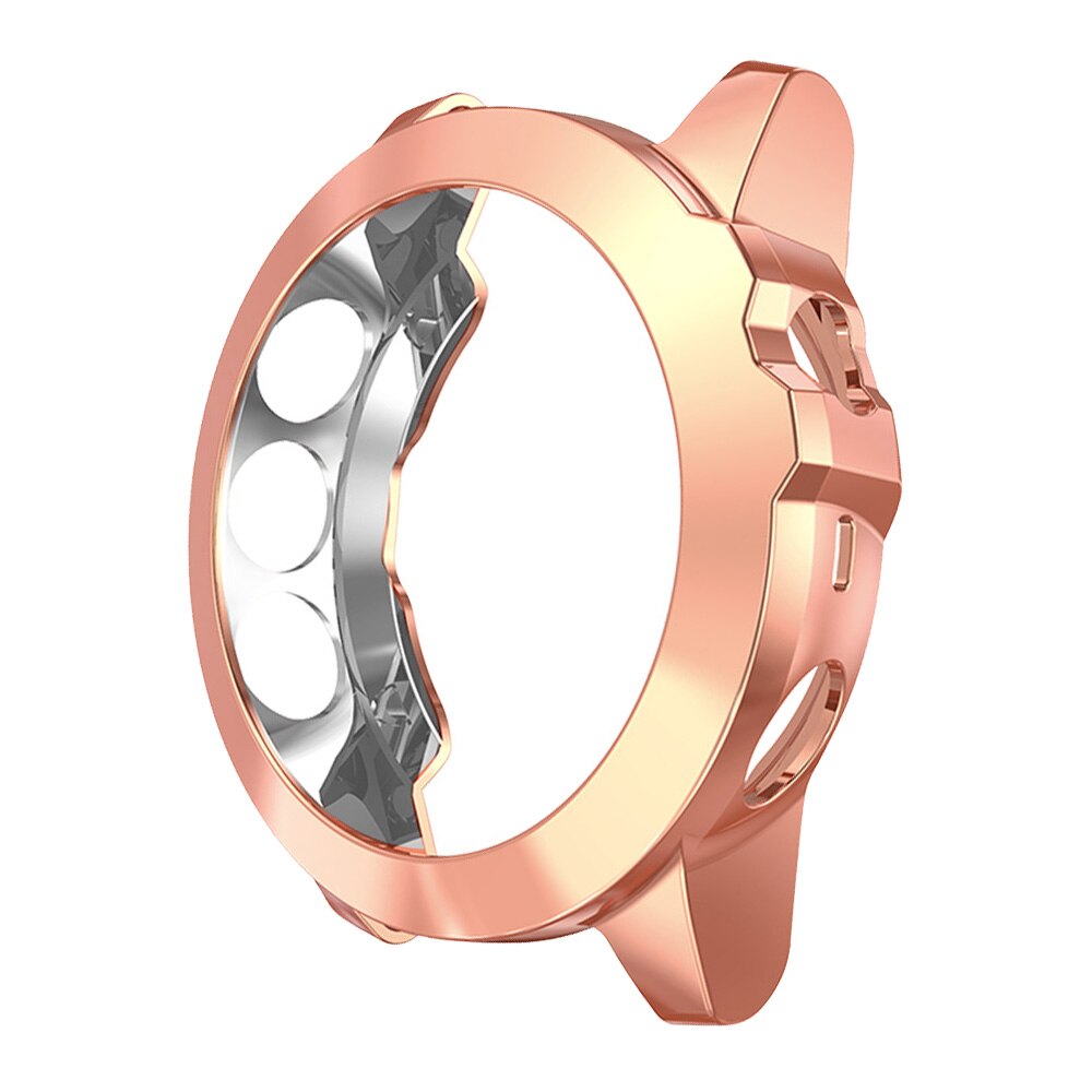 Étui de protection en TPU souple de couleur plaquée pour montre Garmin Fenix 5X, couvercle de montre léger pour Fenix 5 X, accessoires à coque fine: Rose gold