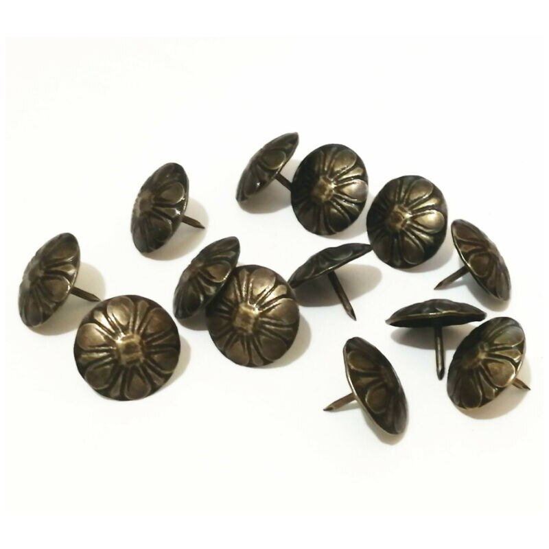 Chinchetas decorativas de hierro para muebles, caja para joyería antigua, tachuela decorativa para sofá, 25/50 Uds.