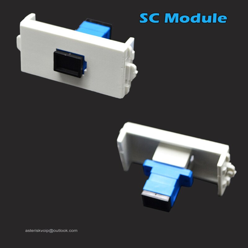 Da parete Piastra Frontale con SC + RJ45 Porte, Ethernet Connettore Bianco Montaggio A Parete Pannello per cablaggio integrato funziona