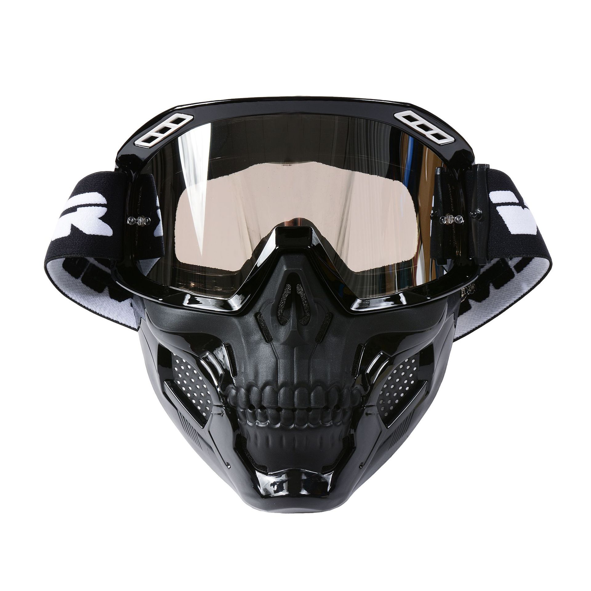 Helmbril 3/4 motorbril Uitneembaar offroad-masker Stof- en winddichte zandlocomotiefbril: Black