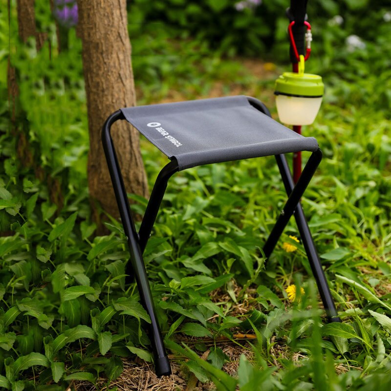 Sammenklappelig fiskestol letvægts picnic campingstol sammenfoldelig udendørs bærbar let at bære fiskestolsværktøj