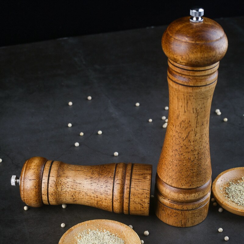 Salz und Pfeffer Mühle, Holz Pfeffer Schüttler mit Stark Einstellbare Keramik Schleifer mit Ersatz Keramik Rotor-küche zubehör