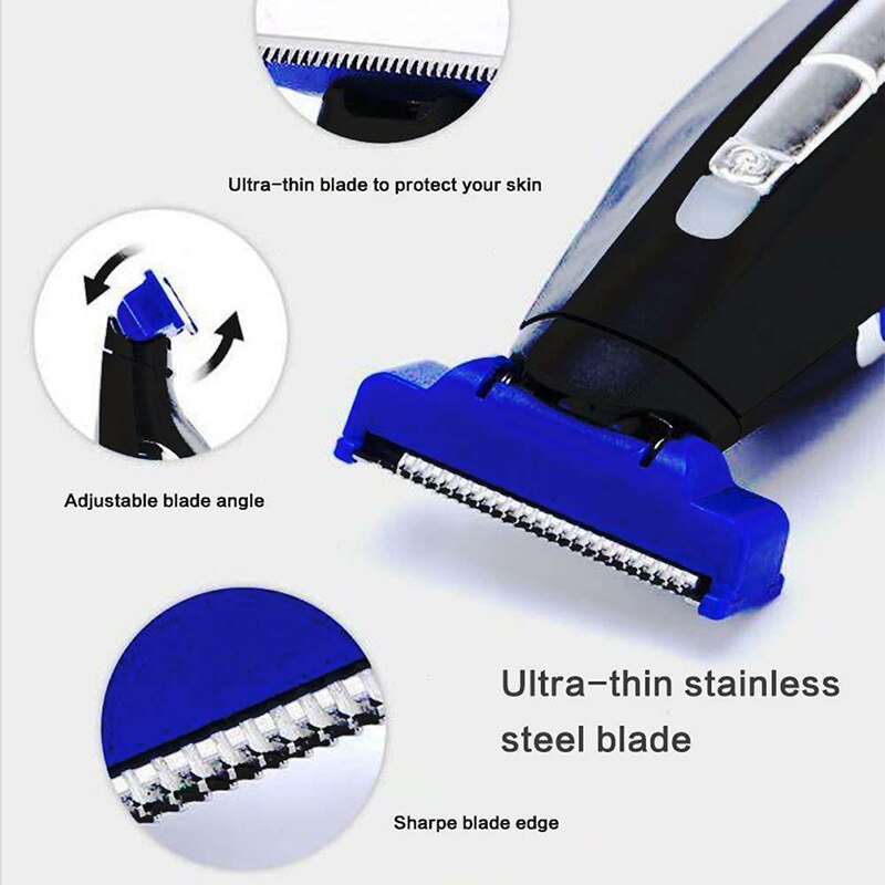 Men's Shaver Micro Rechargeable Beard Mustache Trimmer Razor Shaver Edges Head With 3PCS Combs