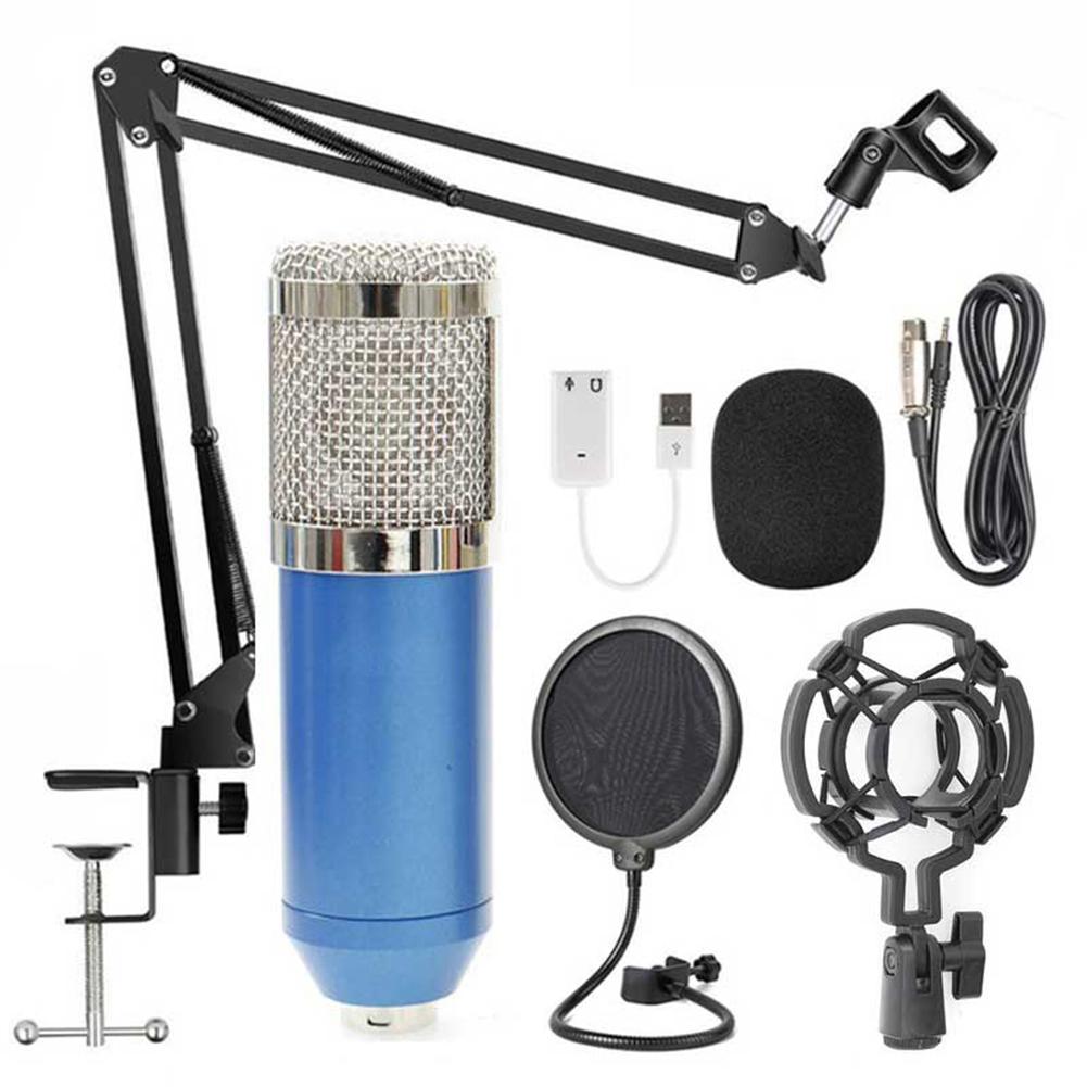 BM-800 Capacitive Microphone Vocal Recording Wired Mic for Computer