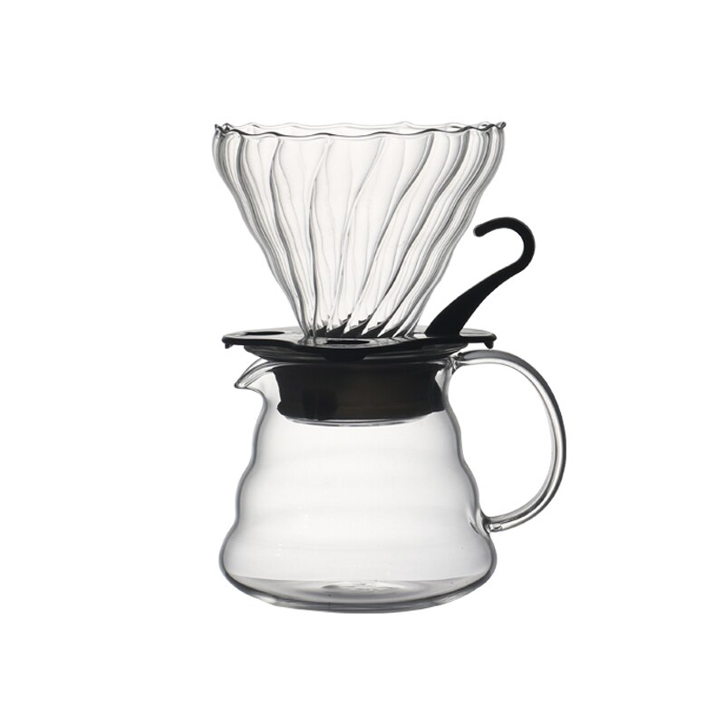 Giet over koffiezetapparaat hittebestendig borosilicaatglas handgemaakte koffiepercolator koffiefilter 400ml/600ml: 400ml potten en filter