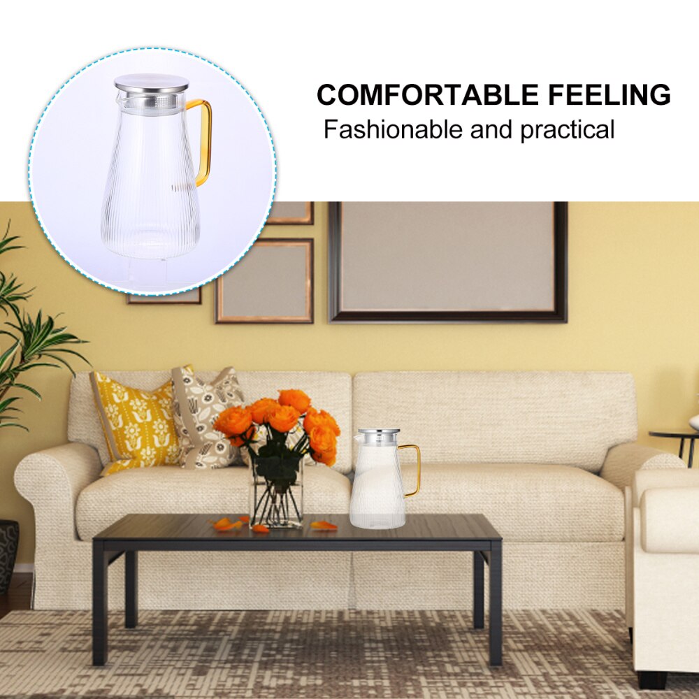 Heat Resistant Water Carafe Glass Pitcher Household Drinking Pitcher