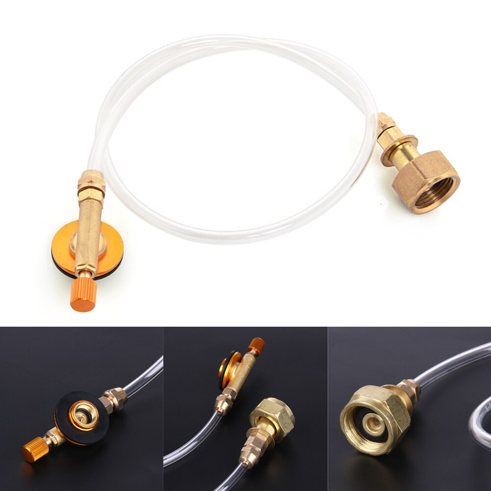 Camping Gas Refill Adapter Pipe Tube Hiking Outdoor Gas Tank Coupler Replacement Parts Camp Cooking Furnace Parts