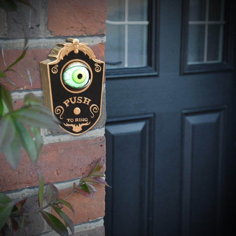 Halloween One Eyed Deurbel Decoratie Ghost 'S Gloeiende Opknoping Stuk Oogbol Bell Decor Opknoping Hele Deur