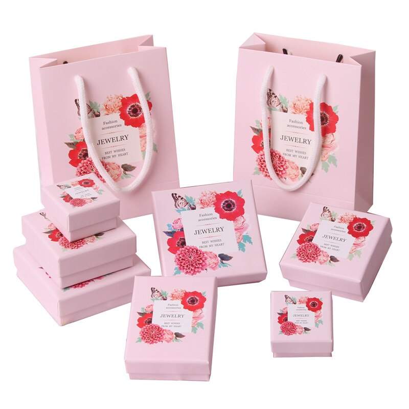 Cajas de cuadradas para joyería, 1 unidad, para pulseras, pendientes, anillo, collar, caja de joyería para mujer, , embalaje