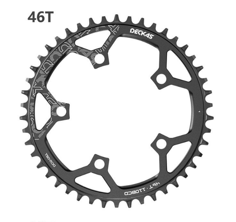 Deckas 110BCD Kettingblad Racefiets Smalle Grove 36T 38T 40T 42T 44T 46T 48T 50T 52T 110BCD 5 bouten fiets Kettingwiel: Light Grey