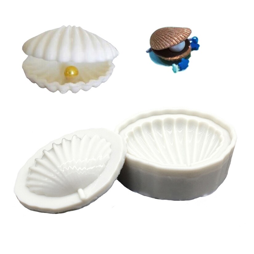2 Stks/set Shell Pearl Siliconen Mold Sugarcraft Cupcake Bakvorm Fondant Cake Decorating Gereedschap