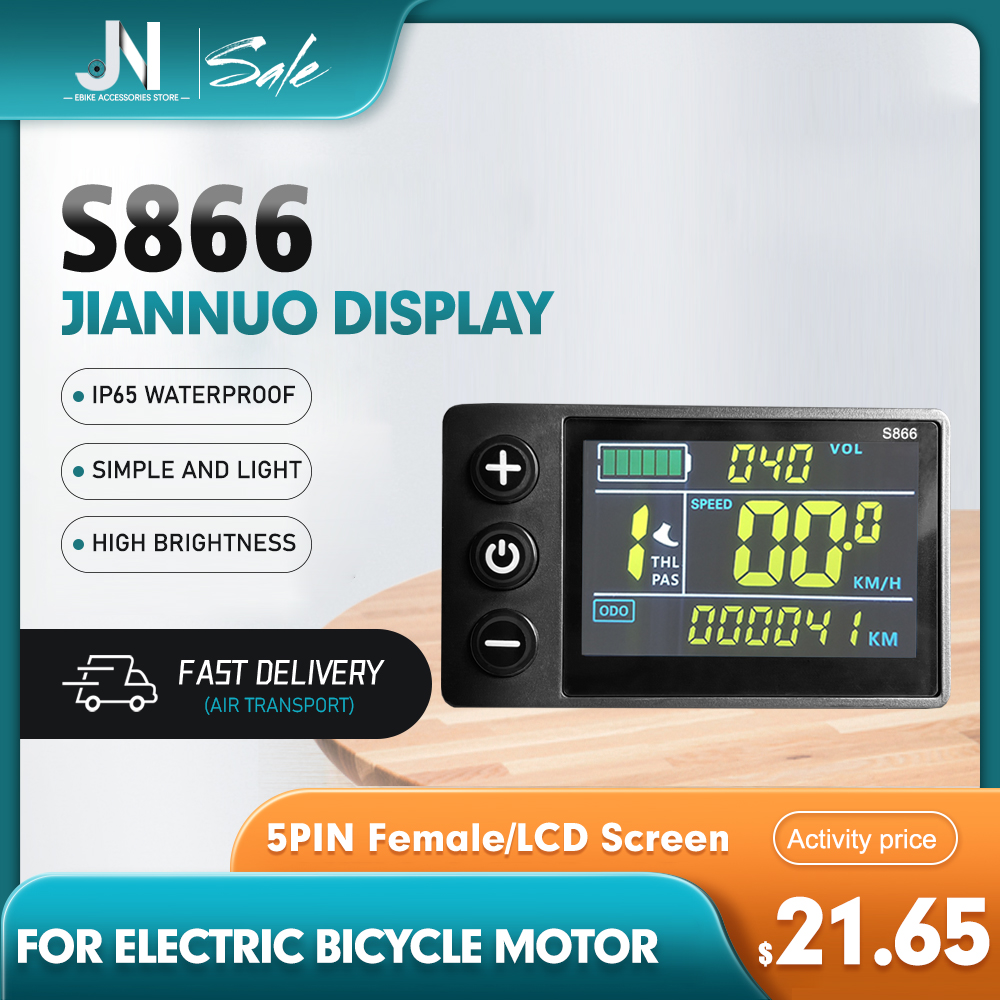 Display LCD LED Ebike 24V 36V 48V 72V – Spina SM – Impermeabile – Per Bici Elettrica Universale - 2