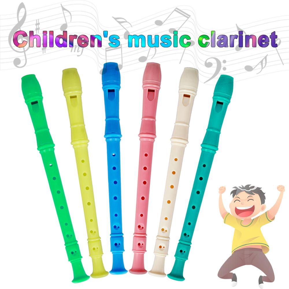 8 huller lang fløjteinstrument til børn uddannelsesværktøj musikalsk sopran abs optageruddannelse udvikle med rengøringspind