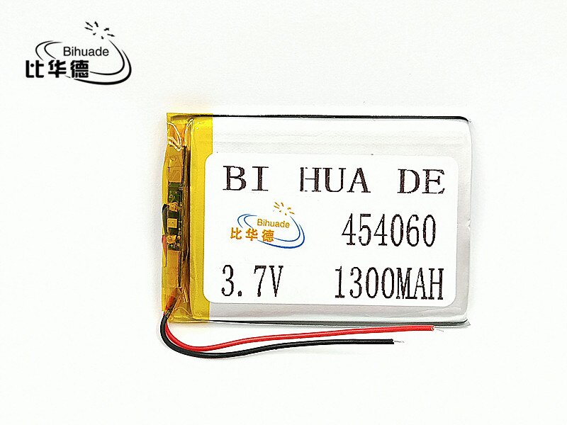 3.7V 1300mAh 454060 Lithium Polymer Li-Po li ion Rechargeable Battery cells For Mp3 MP4 MP5 GPS