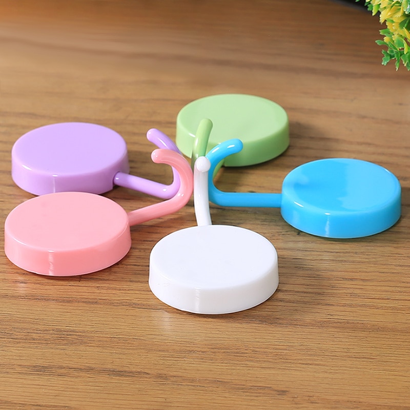 Belle circulaire sans trace réfrigérateur Crochet clé mur Crochet support amovible cuisine crochets décor porte-clés fort adhésif mur Crochet