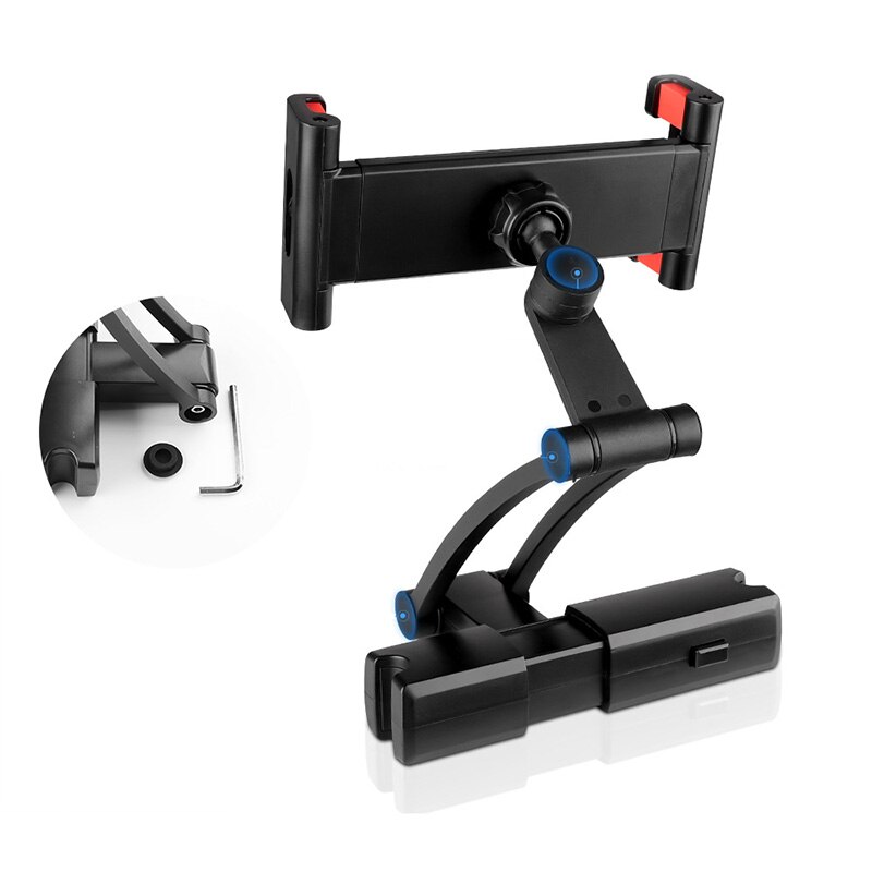 Vmonv aluminium tablet autohouder voor ipad air mini 2 3 4 pro 12.9 achterbank hoofdsteun 5-13 inch tablet telefoonstandaard voor iphone  x 8