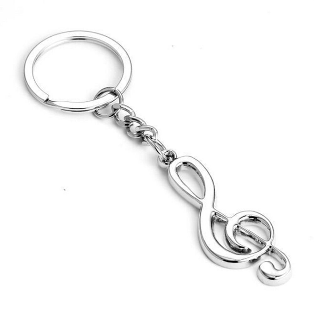 1Pcs musical metal note Toy Keychain for car music symbol key ring For Men Women 10.5cm*3cm