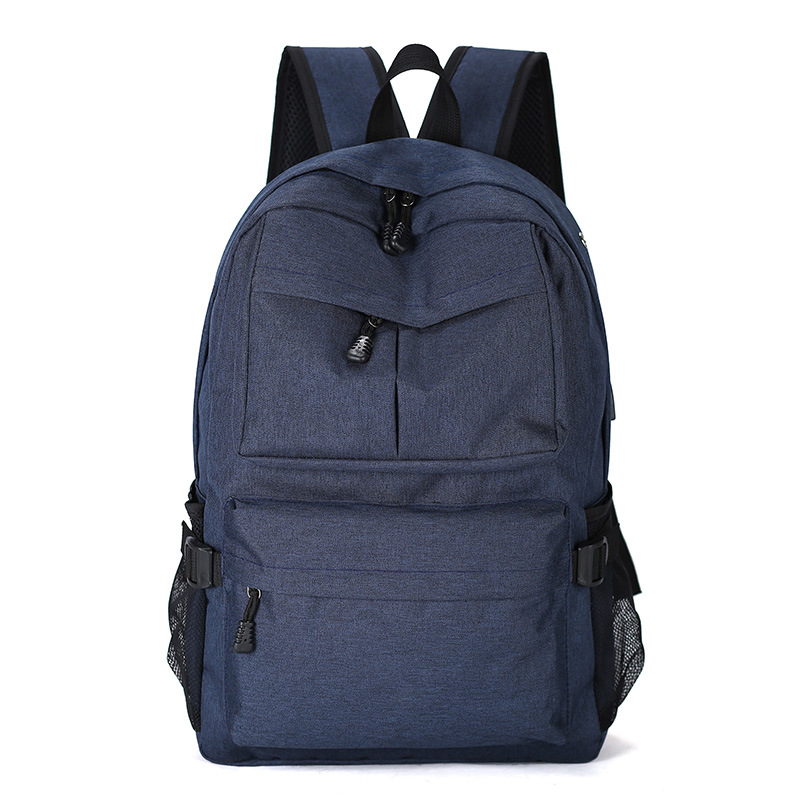 Boshikang afslappet rygsæk vandtæt rejsetaske sikkerhedscomputer rygsæk usb opladning skoletaske til teenager trendy dagsæk: Blå