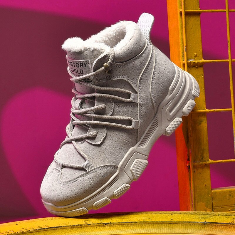 Kvinnor fritidsskor kvinna sneakers trend fritidsstövlar lägenheter vinter zapatillas