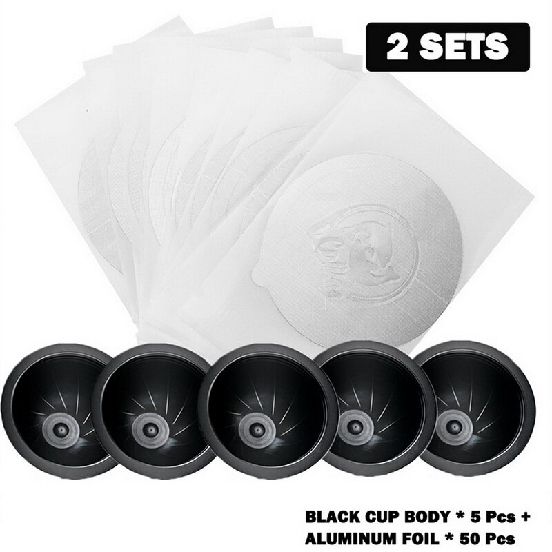 Reusable Coffee Capsules, Stainless Steel Refillable Vertuo Pods Compatible with Nespresso Vertuoline GCA1 and Delonghi ENV135