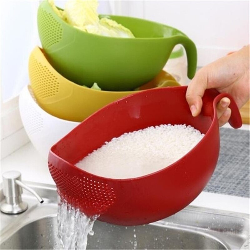 Colador de Quinoa para lavado de arroz, con mango utensilio de cocina, limpieza de fruta Veggie, novedad