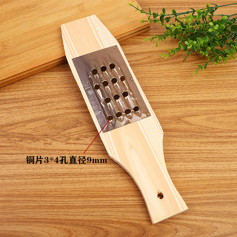 Pure copper plank radish multifunctional vegetable cutter planing old-fashioned wooden grater: hole 9mm