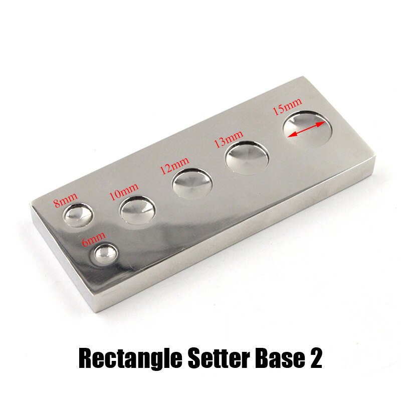 Botones de remache de ajuste DIY, herramientas de ranuras, herramienta de artesanía de cuero y Metal, Base de montaje de remache siete en uno, herramienta de instalación de remache a presión: RX206